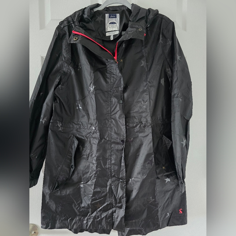 Joules Black Breathable Raincoat size 10